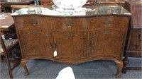 QUEEN ANNE SIDEBOARD (55 1/2") WITH GLASS TOPPER