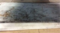 ANTIQUE MARBLE SLAB AND BEVELED EDGE PIECE