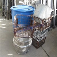 Wire baskets, keg & barrel