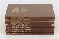 Seven Complete U.S Kennedy Half Dollar Folders