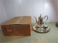 Oneida 4-Piece Silver Plate Coffee Set w/Box