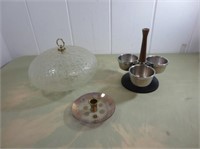 Glass Light Globe, Condiment Server & Candle