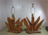 Unique Pair of Driftwood Lamps