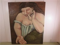 Original Oil Partial Nude on Canvas, 24" x 30"