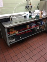 Stainless Steel Top Counter w/ Drain System 6ft