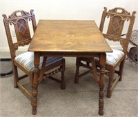 Tiger Oak Table & Chairs