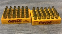 Two miniature Coca-Cola cases of bottles, came