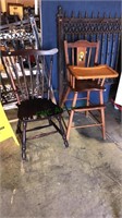 Vintage Windsor chair, 1940s high chair, (863)