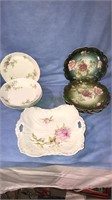 Nine pieces of Victorian porcelain China, serving