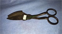 Antique wrought iron candle wick snippers, (834)