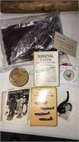 World War II survival cards and air plane spotter