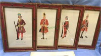 Set of four grenadier officers, musketeer from
