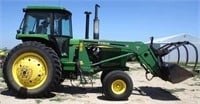 1990 JD 4455 Tractor (view 2)