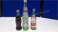 Vintage Dr. Pepper and Coca-Cola Bottles