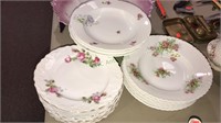 15 Victorian porcelain plates and bowls, set of