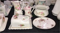 Five pieces of Victorian porcelain China