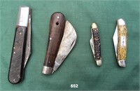 Four assorted pocket knives