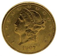 1907 BU Liberty $20 Gold Piece