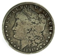 1891 Carson City Morgan Silver Dollar *Better Date