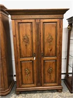Armoire, decorated panels.