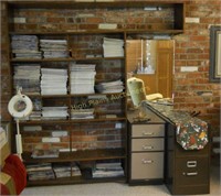 Shelving w/File Cabinets