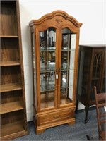oak curio cabinet