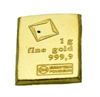 Essay Eur 1 Gram .999 Pure Gold Bar