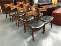 8 Danish style chairs
