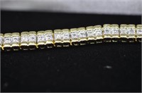 Rolex style diamond tennis bracelet