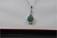 4.18ct emerald necklace