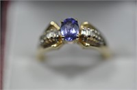 Tanzanite diamond ring 10kt