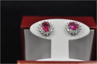 4.28ct ruby earrings