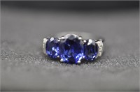 5.24ct sapphire diamond anniversary ring 14kt