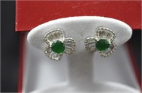 3.48ct emerald earrings