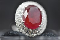 8.12ct ruby dinner ring