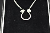 Diamond horseshoe necklace