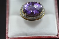 8.18ct amethyst dinner ring