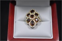 6.28ct garnet estate ring