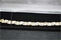 Rolex style diamond tennis bracelet