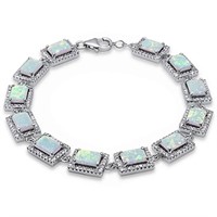 Radiant Cut 12.50 ct Fire Opal Tennis Bracelet