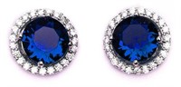 Round 4.00 ct Sapphire Solitaire Earrings
