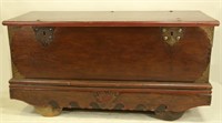 VINTAGE INDONESIAN MONEY CHEST ON WHEELS