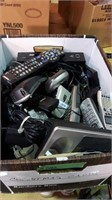 BOX OF ASSORTED PHONES AND ELECTRONICS