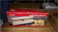 "HAMILTON-BEACH" VAC-U-PAC VACCUUM BAGGER