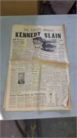 COPY CALGARY HERALD, NOV. 22, 1963 "KENNEDY SLAIN"