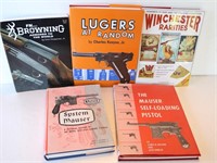 (5) Gun Books- Luger, Browning, Winchester,