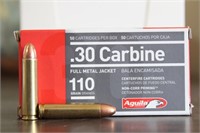 50 Cartridges .30 Carbine 110 Grain Full Metal...