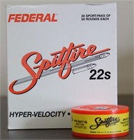 1000rds Federal Spitfire 22s Cartridges