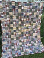 Nice Woolrich madras plaid twin size quilt