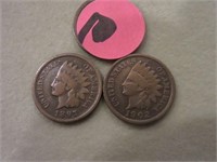 1897, 1902 INDIAN HEAD PENNY